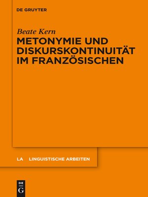 cover image of Metonymie und Diskurskontinuität im Französischen